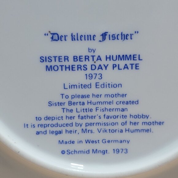 Schmid Hummel Mother's Day 1973 To Please Her Mother Decorative Wall Hanging Pla - Picture 5 of 11